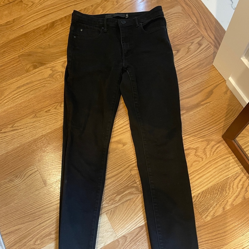 Denim X Alexander Wang Frayed Black Skinny Jeans
